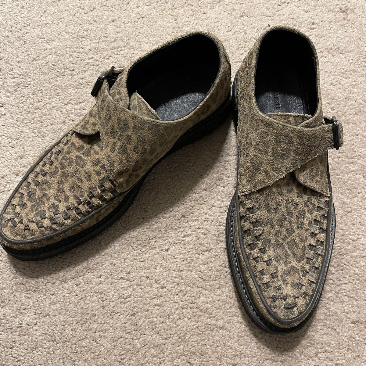 Allsaints Arc Creeper Suede Shoes (Leopard New (Size EU 40)