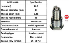 NGK SPARK PLUG QUALITY OEM 4669 / BP5E