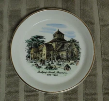 ST MARYS CHURCH BREAMORE, HAMPSHIRE WHITE SMALL PLATE AUCT#10957