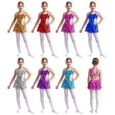 Girls Sundress Cutout Dress Fancy Skirt Dance Dress Up Ballerina Dancewear