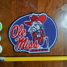 Ole Miss Rebels Patch Mississippi University Embroidered Iron On 2.75x3"