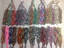 Trellis Ladder yarn necklace FULLER FLUFFIER MORE DENSE  60+ COLORS SPARKLING 
