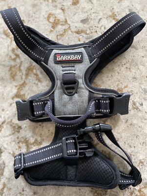 Barkbay No Pull Dog Harness Reflective Harness Front Clip Black M Easy Control