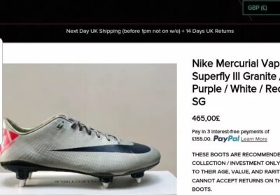 Nike Mercurial Vapor Superfly III SG Carbon Fiber Supreme Class UK10,5 Rare  