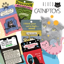 BlueQ Amusing Catnip Toys | Funny Organic Catnip | Best Furry Pet Cotton Pouches