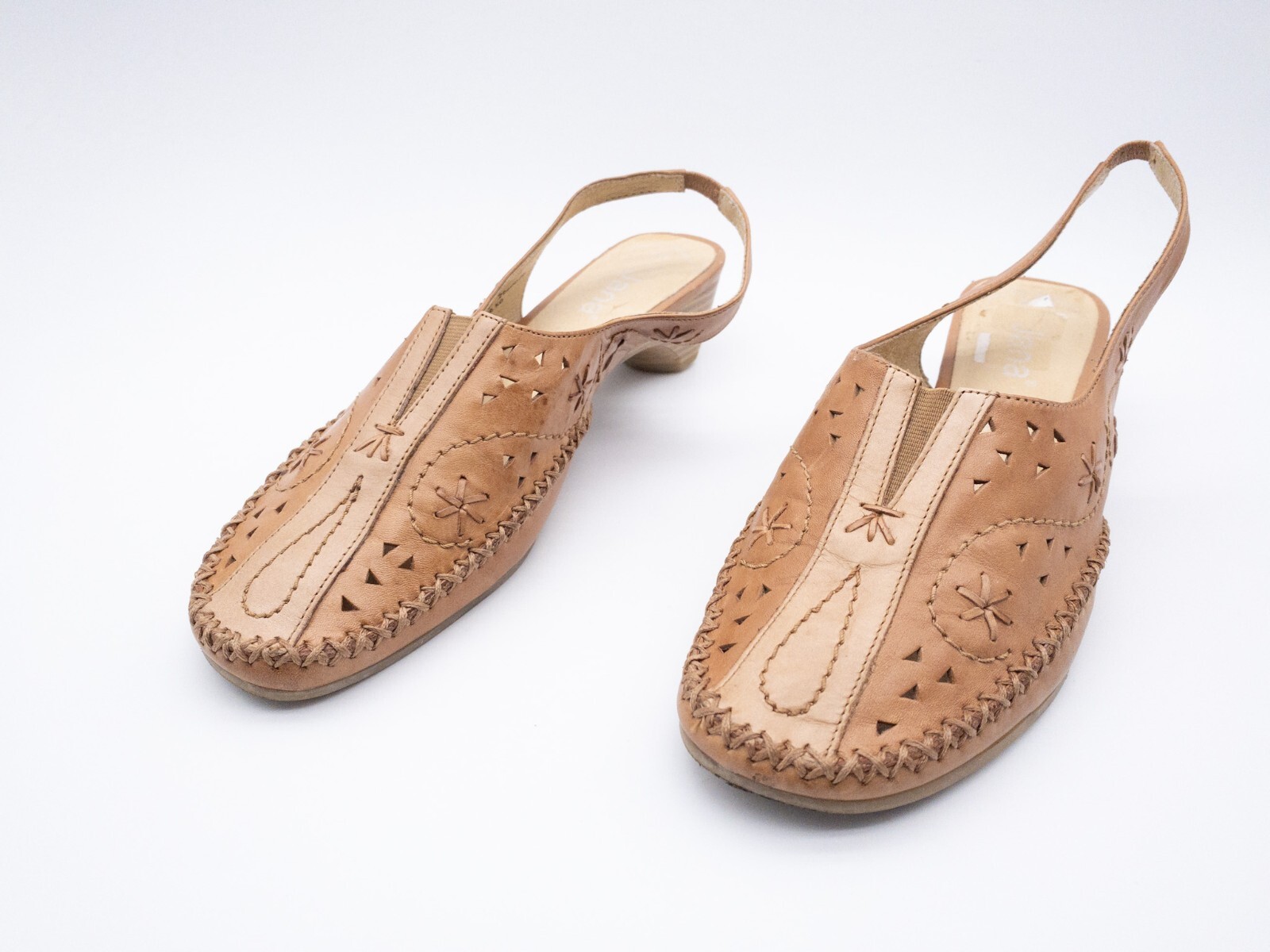 Jana Sandalia De Dama Zapato De Verano De Cuero Beige Talla 38,5 EU Art. 2944-55