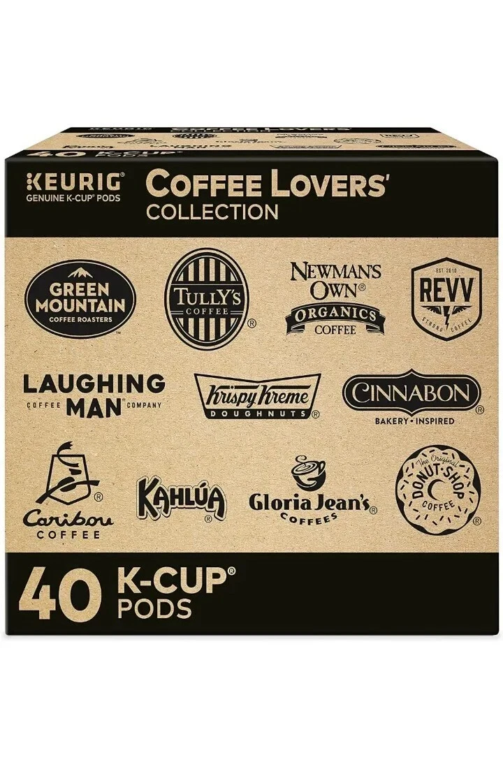 Keurig K-Classic Coffee Maker with Coffee Lover's 40 count K-Cup Pods  Variety Pack, Black