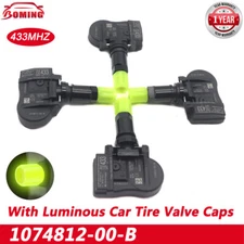 4x TPMS Tire Pressure Sensor For Tesla Model 3 S X 2014-2023 433MHz 1074812-00-B