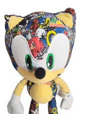 Sonic The Hedgehog Sticker Bomb Print Plush 12" Toy Factory Sega