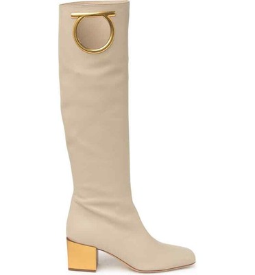 ferragamo white boots