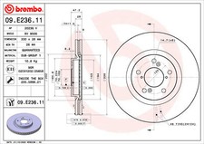 BREMBO 2x Disque de Frein Avant Aéré Internement Convient pour Honda Pilot