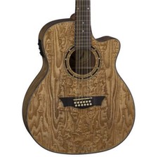 Dean Guitars Exotica Quilted Ash 12-string Acous Electric Guitar Gloss Natural