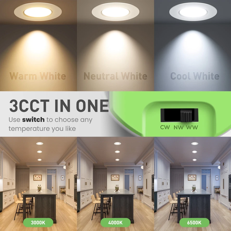 Recessed Fire Rated Ceiling LED Downlights IP65 Spotlights Downlighters 6W - Image 2 of 4