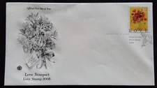 Scott 3898 FDC Hand and Flower Bouquet Love Series PCS Cachet