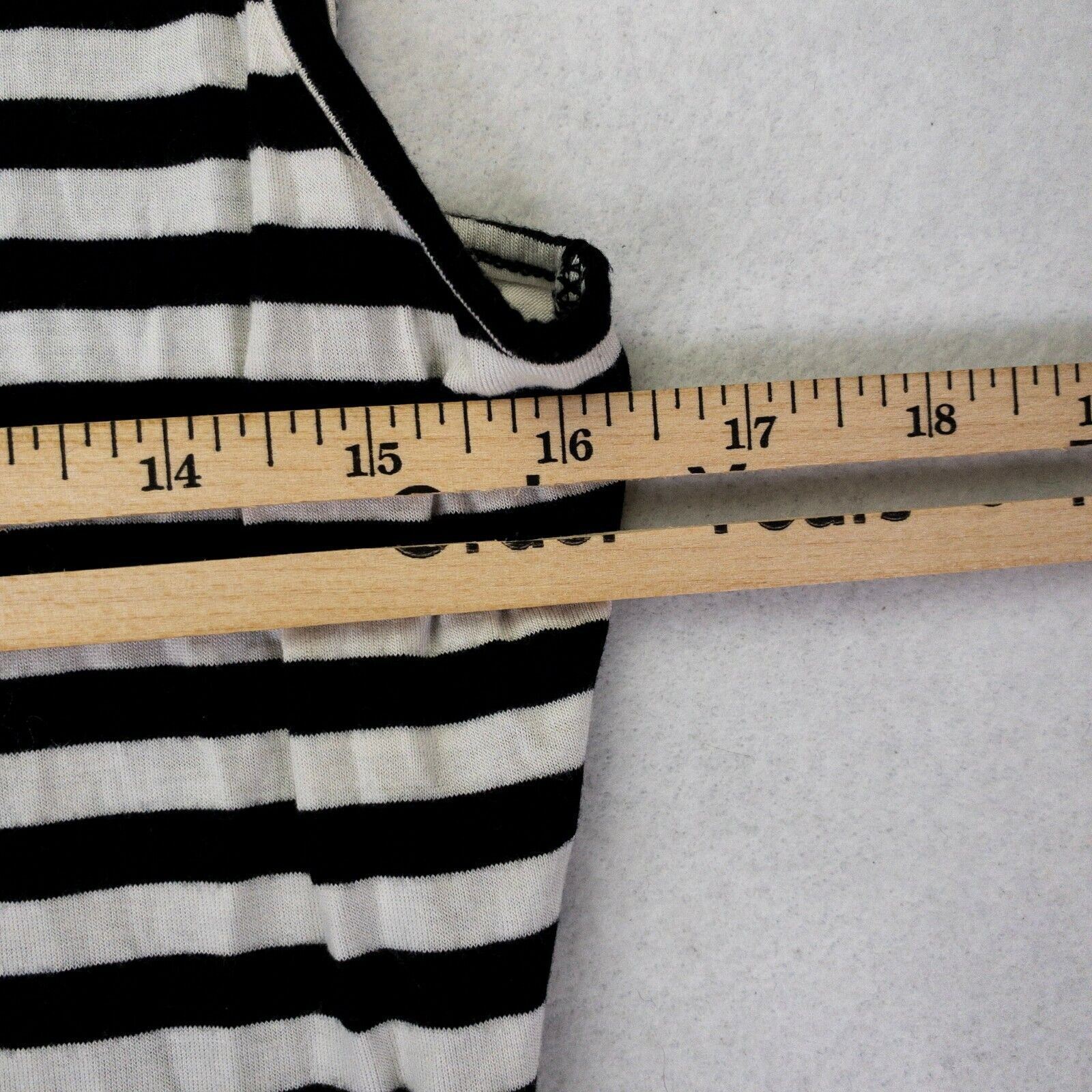 Calvin Klein Womens Shirt Dress Black White 8 Striped Bodycon Sando ...