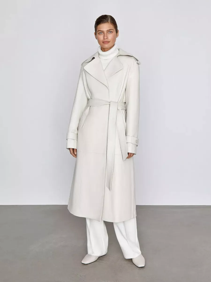 White trench cheap coat ladies