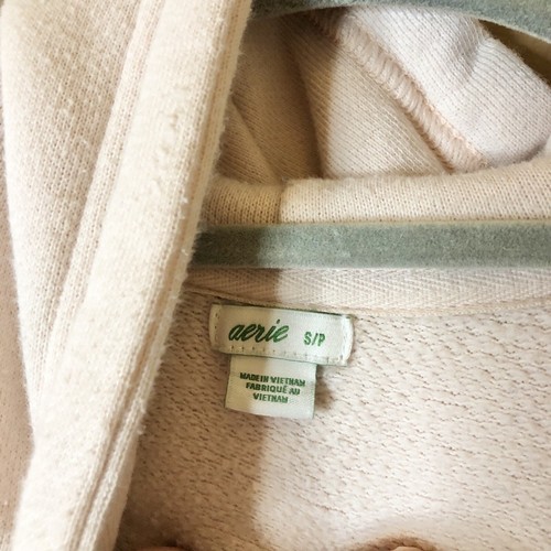 Aerie Cropped Hoodie Light Baby Pink Size Small - Picture 5 of 6