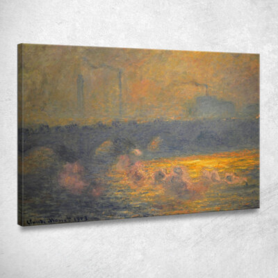 Waterloo Bridge Solar Lichteffekt mit Rauch 1903 Claude Monet, mnt112 Gemälde st