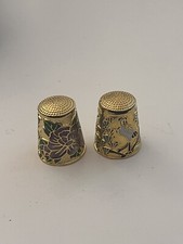 Fingerh&uuml;te - 2 St&uuml;ck - Vintage Gold Cloisonne