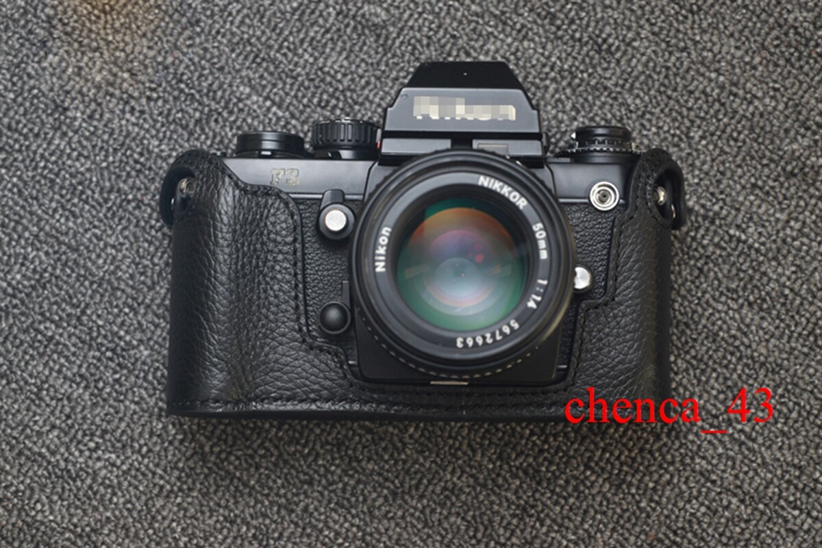 3-2113 Nikon一眼レフ（FE・F3）・ハードケース 1PC Handmade Leather Half Case for Nikon F3 Camera Retro