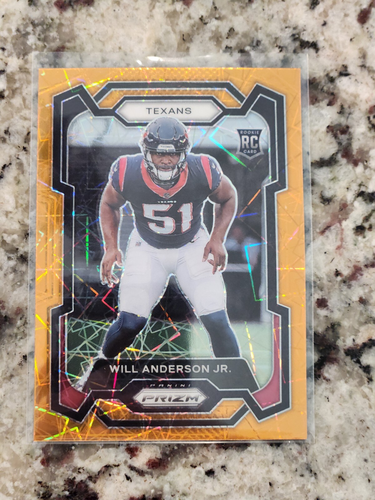 Will Anderson Jr 2023 Panini Prizm #342 Orange Cracked Ice RC