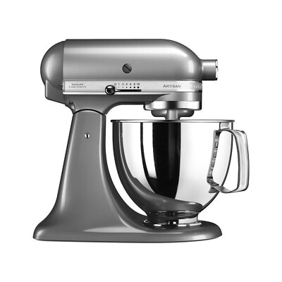 KitchenAid 5KSM125ECU Artisan Küchenmaschine Kontur-Silber 4,8L Direktantrieb