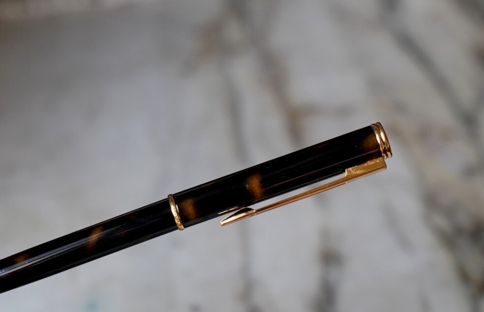 Stylo Plume Waterman Laque Tigrée - Plume Or 18 Carats Fine - Occasion De Collection
