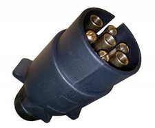 Trailer Caravan wiring lights etc 7 pin plastic plug 12N BLACK