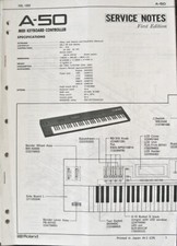 Roland A-50 Midi Controller Keyboard Original Roland Service Manual, Schematics
