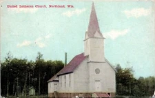 Northland Wisconsin United Lutheran Church Zim 1907-1915 Vintage Postcard  27281