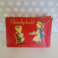 A Sonsco Product Miniature China Tea Set. Made in Japan. Serves 4 Flower Pattern