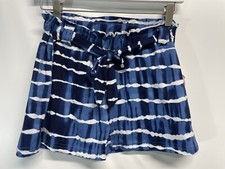 Full Circle Super Soft Blue Elastic Waist Shorts Pockets Lounge Beach NEW S-XL