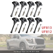 8X Ignition Coil & Spark Plug UF812 UF813 Für Nissan Titan 5.6L V8 2017-2020