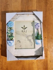 VTG PRINZ RAJ COLLECTIONS 3D HYDRANGEA PHOTO FRAME 5"x7" RESIN PHOTO FRAME NEW