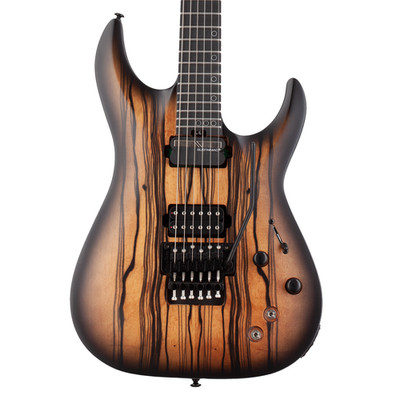 Schecter C-1 FR-S Pale Moon Guitar - Natural Satin w/Black Burst - Open Box