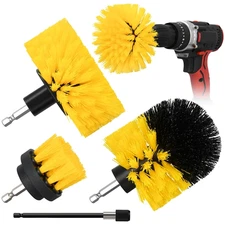 4Pcs Drill Brush Attachment Kit, 2025 New Grout Drill Brush Set All, Purpose Pow