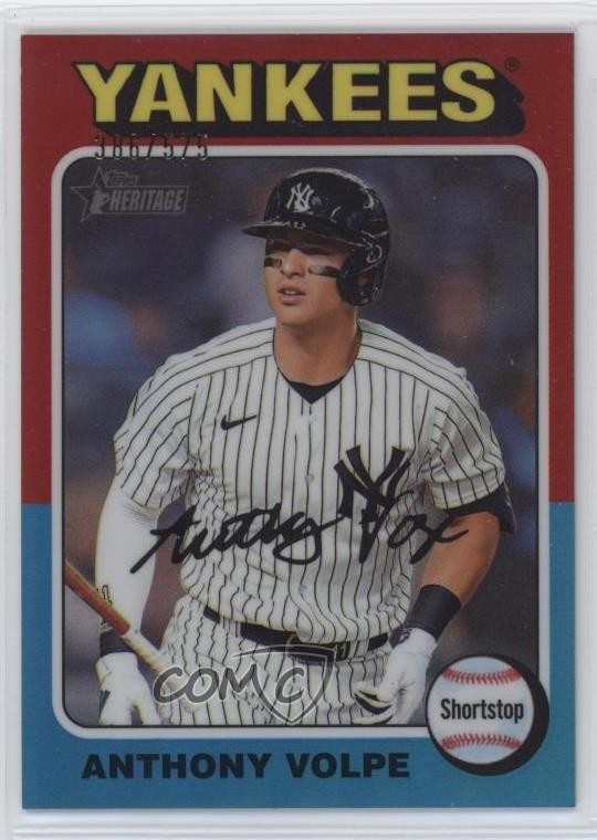 2024 Topps Heritage Chrome Refractor 386/575 Anthony Volpe #282 18uk
