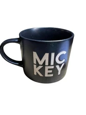 Disney Mickey Mouse Coffee Mug Ceramic Silhouette Black Tea Cup Vintage Style