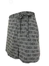 Minigonna avvolgente vintage anni 90 Fendi Fendissime stampa logo all over