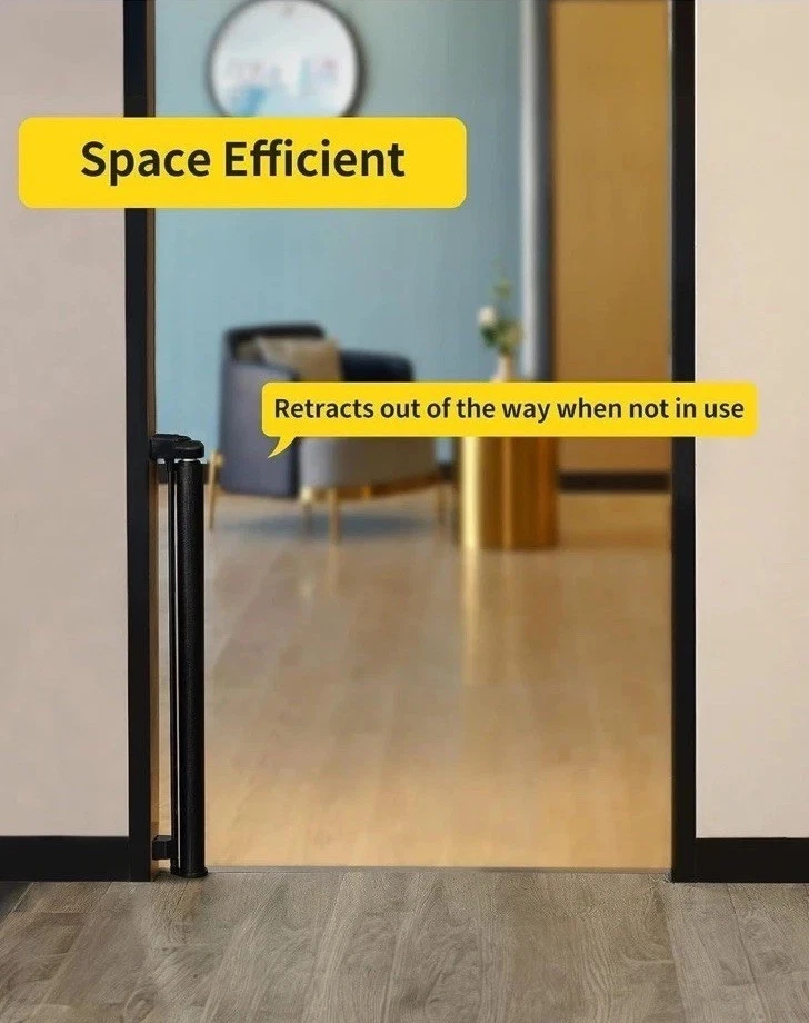 Pack de 2 55 pulgadas W x 33 in. Puerta/escalera retráctil interior/exterior H, blanca Foto 2 de 3