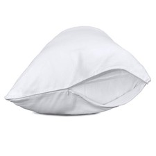 King Pillow Cases Set of 2  100 Cotton White Pillowcases King Size with 600...
