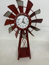 26  Windmill Red Decorative Clock / & Clock W...