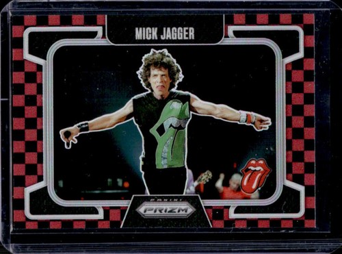2025 Panini Prizm The Rolling Stones Mick Jagger Black & Red Checker #/179