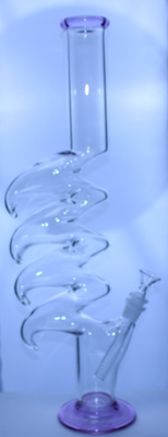 #ad Quad Hook Water Pipe W Colored Trim Purple 20quot; $69.99