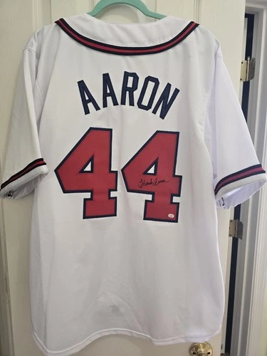 Hank Aaron Signed Atlanta Braves Baseball Jersey with COA