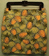 TALBOTS TROPICAL PINEAPPLE PRINT SHORT SKIRT- SIZE 10