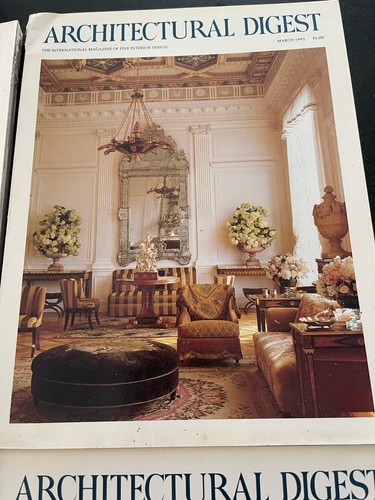 Vintage 1991 Architectural Digest Magazines Interior Design Ads Lot of 5 - Picture 6 of 14