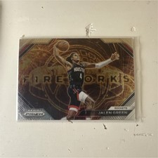 Panini Prizm Fireworks Jalen Green #21 Houston Rockets Basketball Card 2023-24