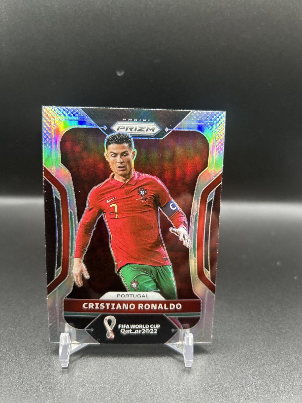2022 Panini Prizm World Cup Qatar Cristiano Ronaldo #175 Silver Prizm Portugal