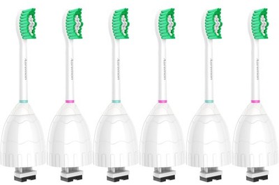 Aoremon Replacement Toothbrush Heads for 6 Count (Pack of 1), Green-6 